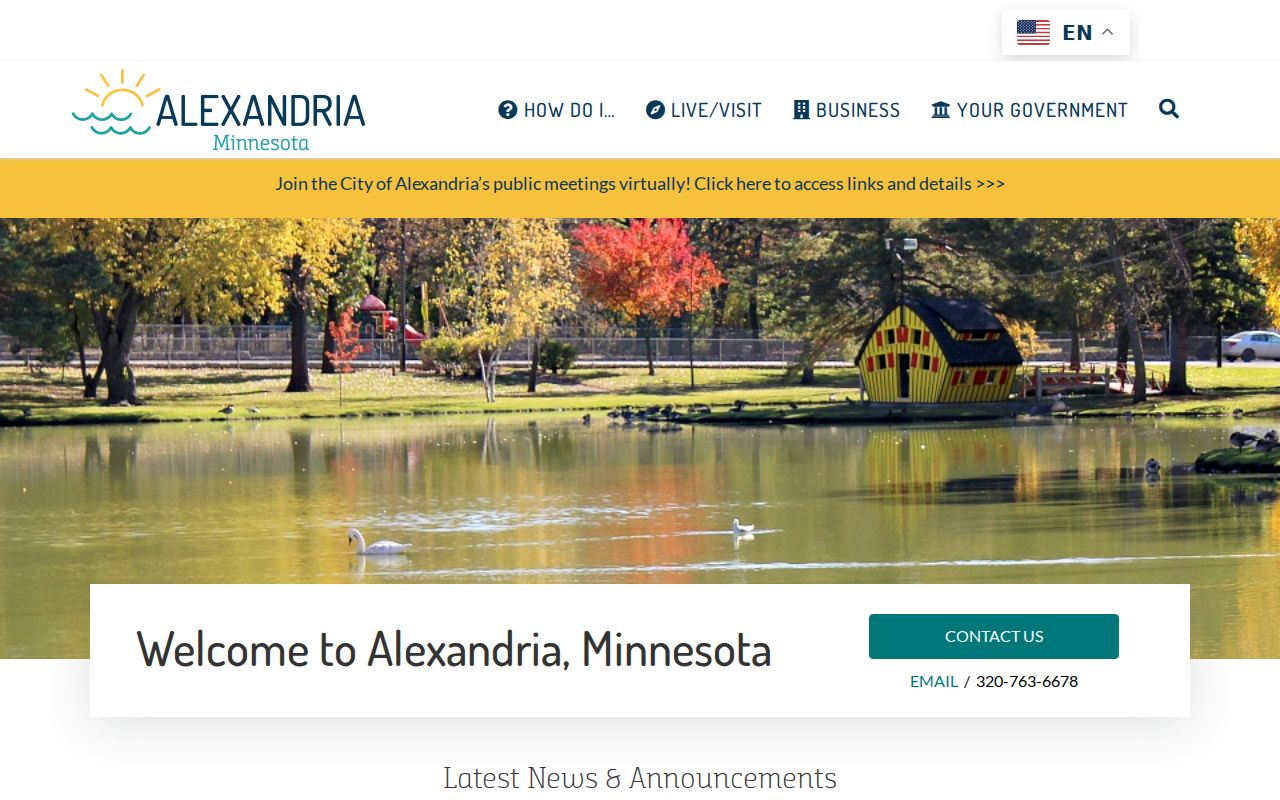 City of Alexandria municipal homepage relevant to Alexandria warrant records