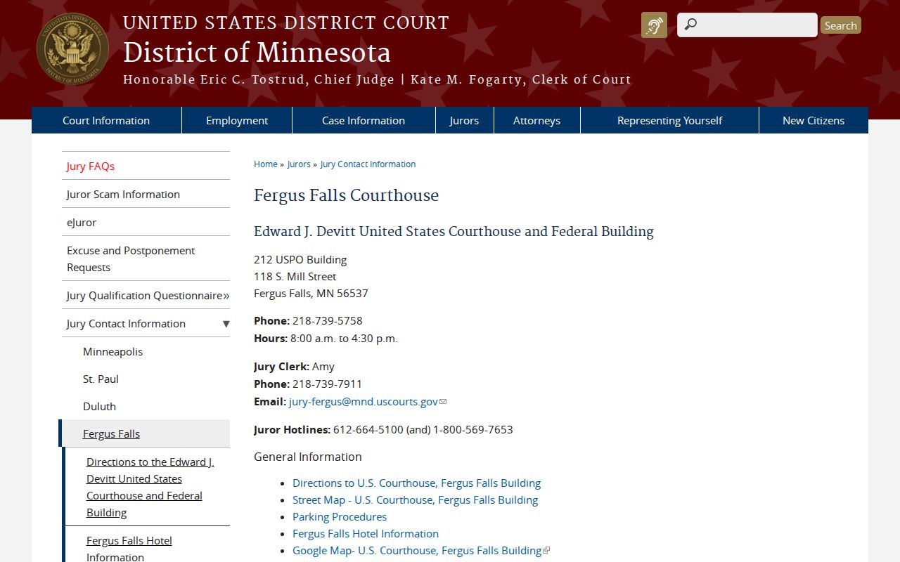 Nearest listed federal courthouse page relevant to Douglas County arrest warrant searches